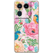 Чехол BoxFace Motorola Edge 50 Ultra Birds in Flowers