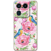 Чехол BoxFace Motorola Edge 50 Ultra Birds and Flowers