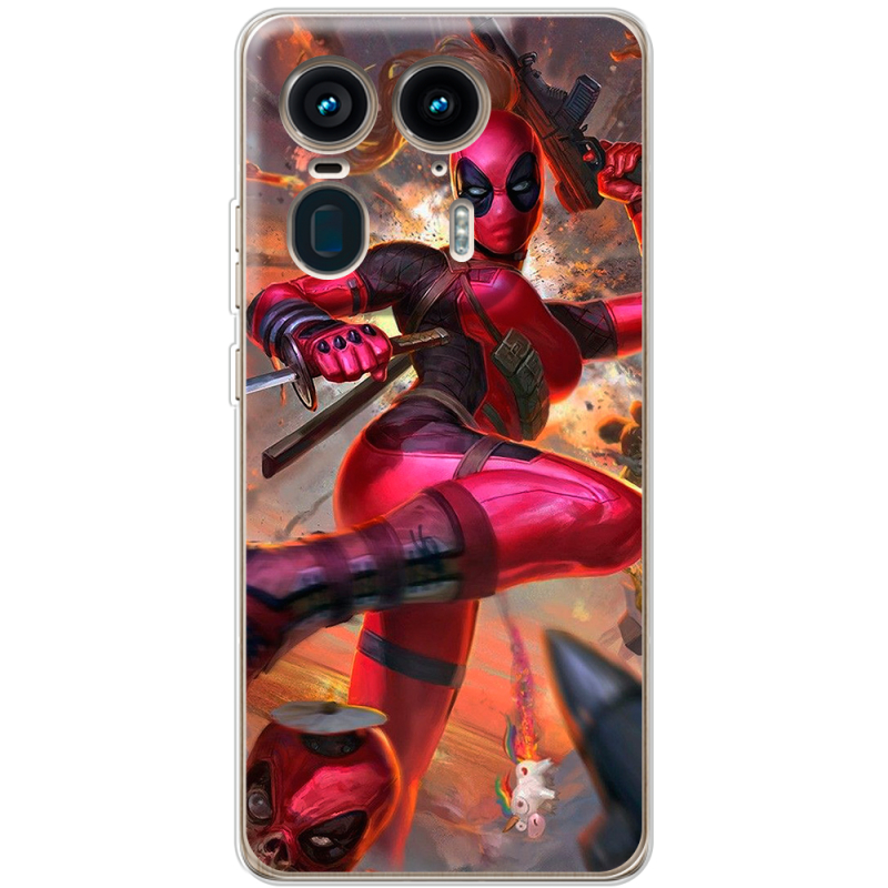 Чехол BoxFace Motorola Edge 50 Ultra Woman Deadpool