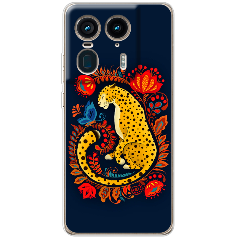 Чехол BoxFace Motorola Edge 50 Ultra Petrykivka Leopard