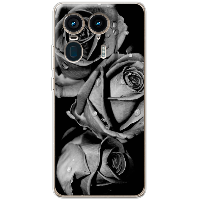 Чехол BoxFace Motorola Edge 50 Ultra Black and White Roses