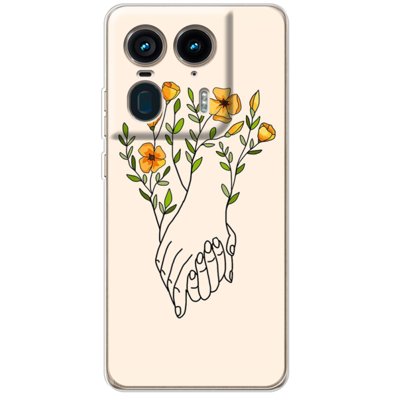 Чехол BoxFace Motorola Edge 50 Ultra Flower Hands