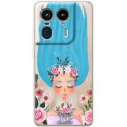 Прозрачный чехол BoxFace Motorola Edge 50 Ultra Blue Hair