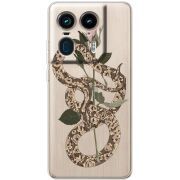 Прозрачный чехол BoxFace Motorola Edge 50 Ultra Glamor Snake