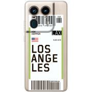 Прозрачный чехол BoxFace Motorola Edge 50 Ultra Ticket Los Angeles