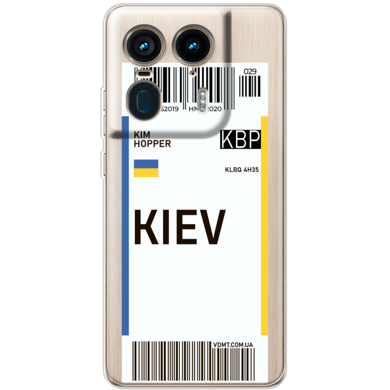 Прозрачный чехол BoxFace Motorola Edge 50 Ultra Ticket Kiev