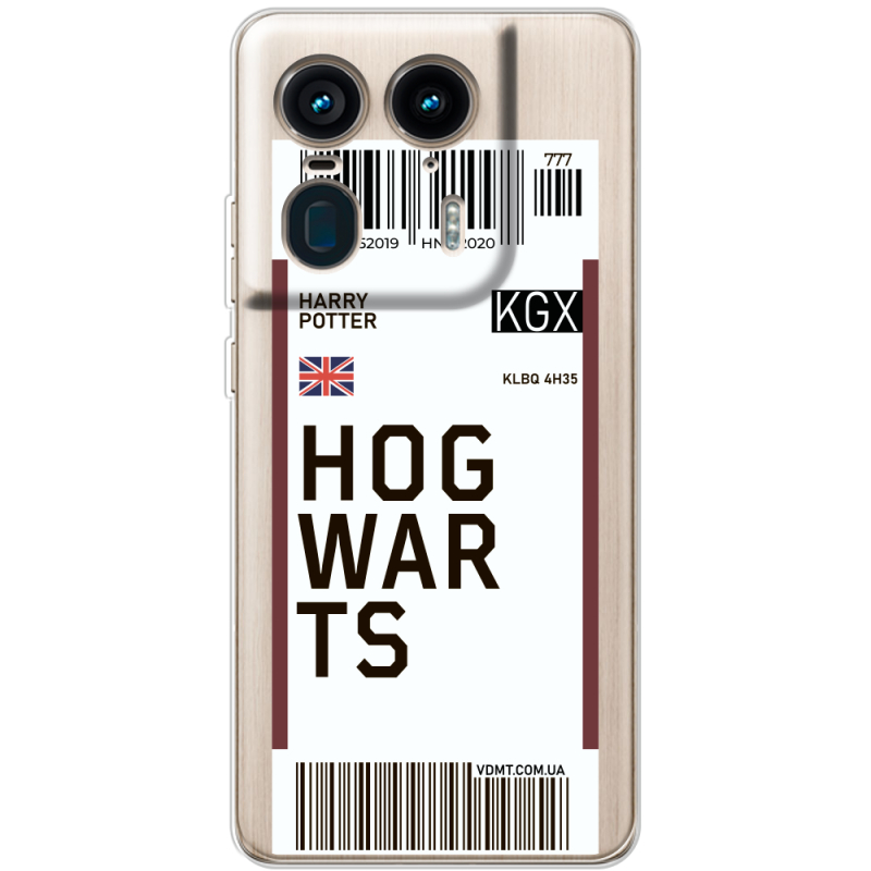 Прозрачный чехол BoxFace Motorola Edge 50 Ultra Ticket Hogwarts