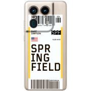 Прозрачный чехол BoxFace Motorola Edge 50 Ultra Ticket Springfield