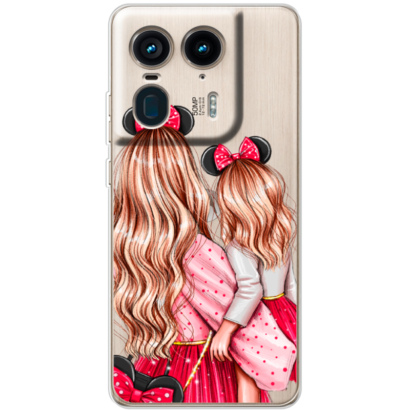 Прозрачный чехол BoxFace Motorola Edge 50 Ultra Mouse Girls