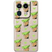 Прозрачный чехол BoxFace Motorola Edge 50 Ultra Pattern Baby Yoda