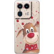 Прозрачный чехол BoxFace Motorola Edge 50 Ultra Winter Deer