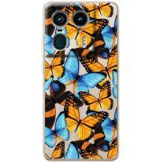 Прозрачный чехол BoxFace Motorola Edge 50 Ultra Butterfly Morpho