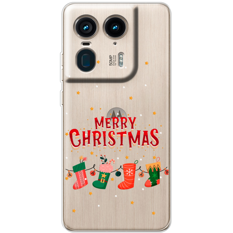 Прозрачный чехол BoxFace Motorola Edge 50 Ultra Merry Christmas