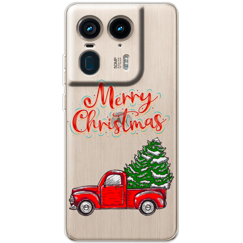 Прозрачный чехол BoxFace Motorola Edge 50 Ultra Holiday Car