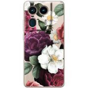 Прозрачный чехол BoxFace Motorola Edge 50 Ultra Floral Dark Dreams