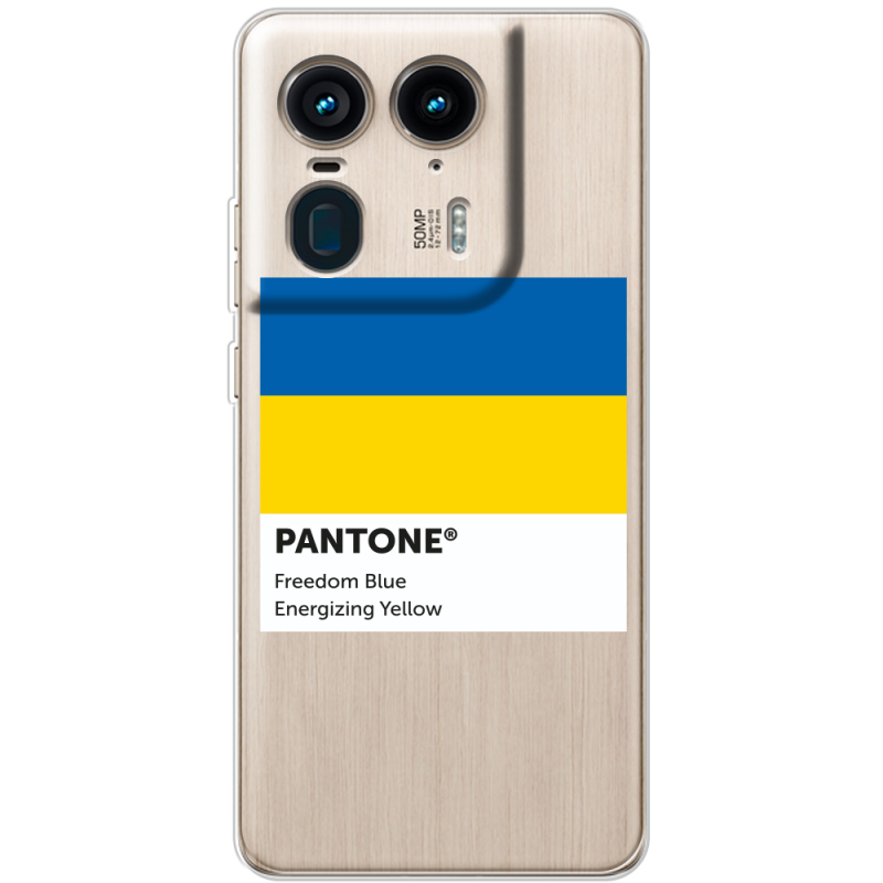 Прозрачный чехол BoxFace Motorola Edge 50 Ultra Pantone вільний синій