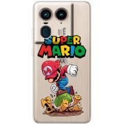 Прозрачный чехол BoxFace Motorola Edge 50 Ultra Super Mario