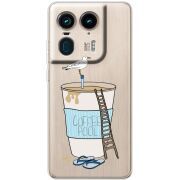 Прозрачный чехол BoxFace Motorola Edge 50 Ultra Segull in Cofee Pool