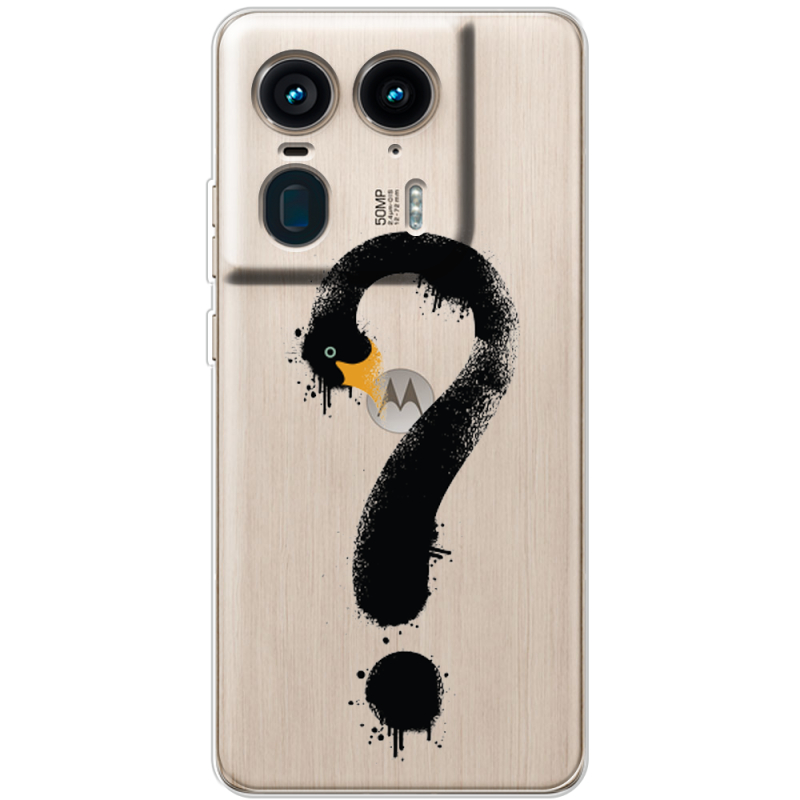 Прозрачный чехол BoxFace Motorola Edge 50 Ultra Swan question