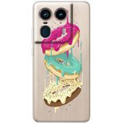 Прозрачный чехол BoxFace Motorola Edge 50 Ultra Donuts