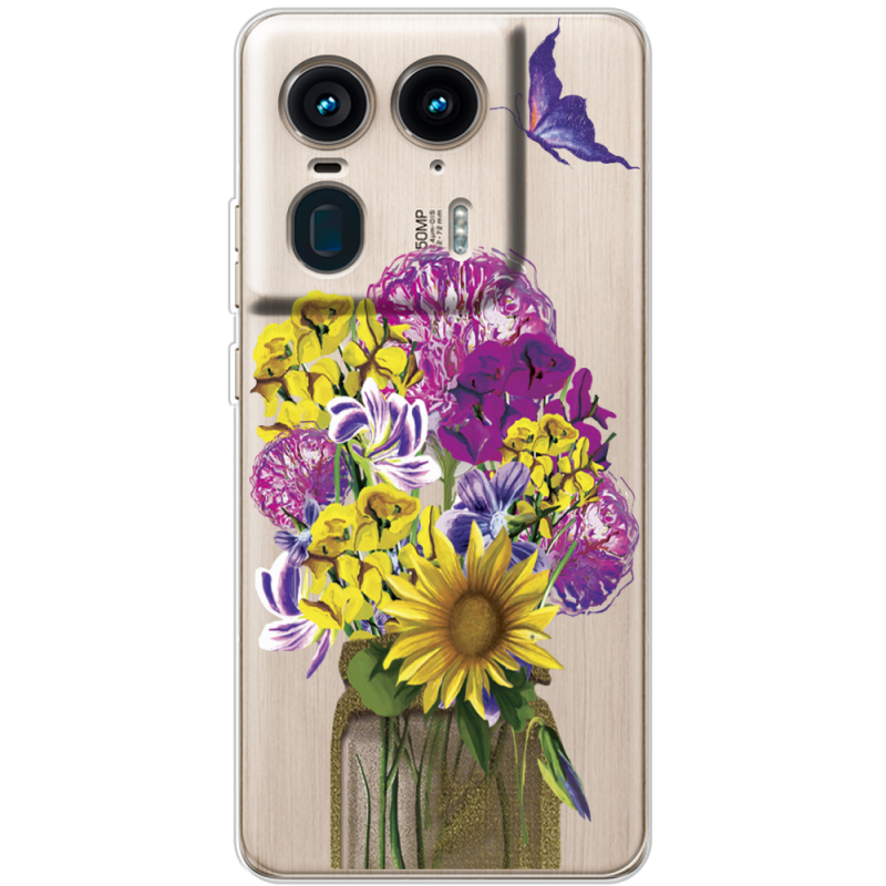 Прозрачный чехол BoxFace Motorola Edge 50 Ultra My Bouquet