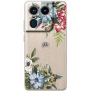 Прозрачный чехол BoxFace Motorola Edge 50 Ultra Floral