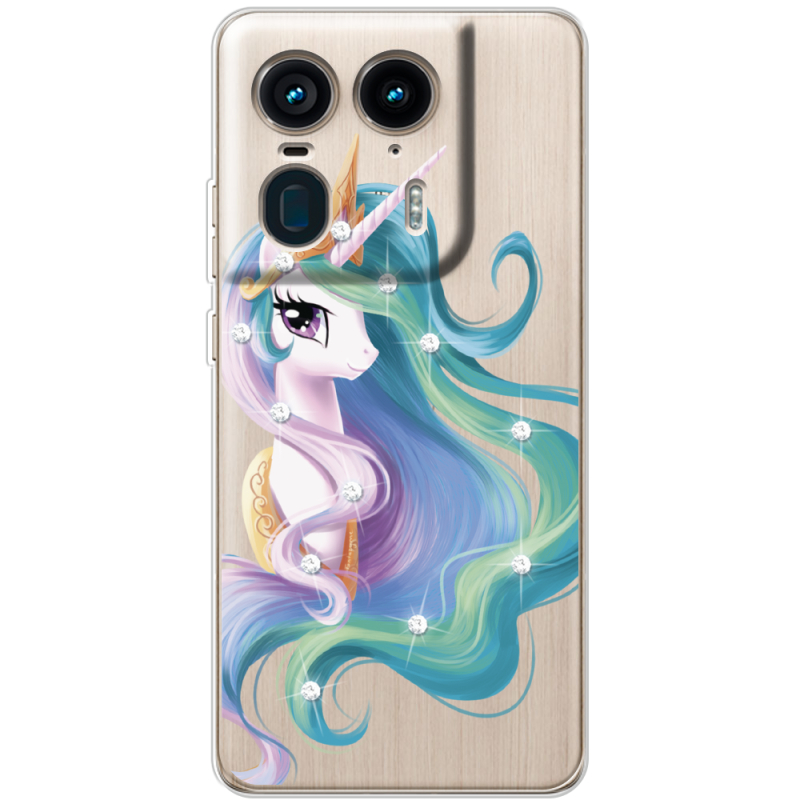 Чехол со стразами Motorola Edge 50 Ultra Unicorn Queen