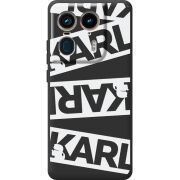 Черный чехол BoxFace Motorola Edge 50 Ultra White Karl