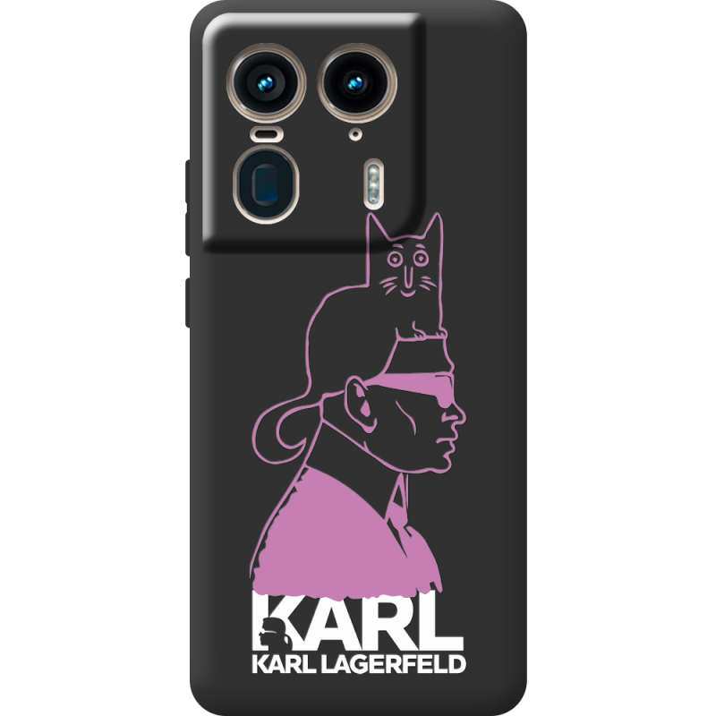 Черный чехол BoxFace Motorola Edge 50 Ultra Pink Karl