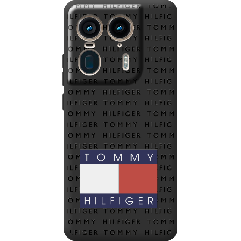 Черный чехол BoxFace Motorola Edge 50 Ultra Tommy Print