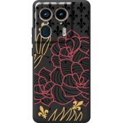 Черный чехол BoxFace Motorola Edge 50 Ultra FranceFlowers