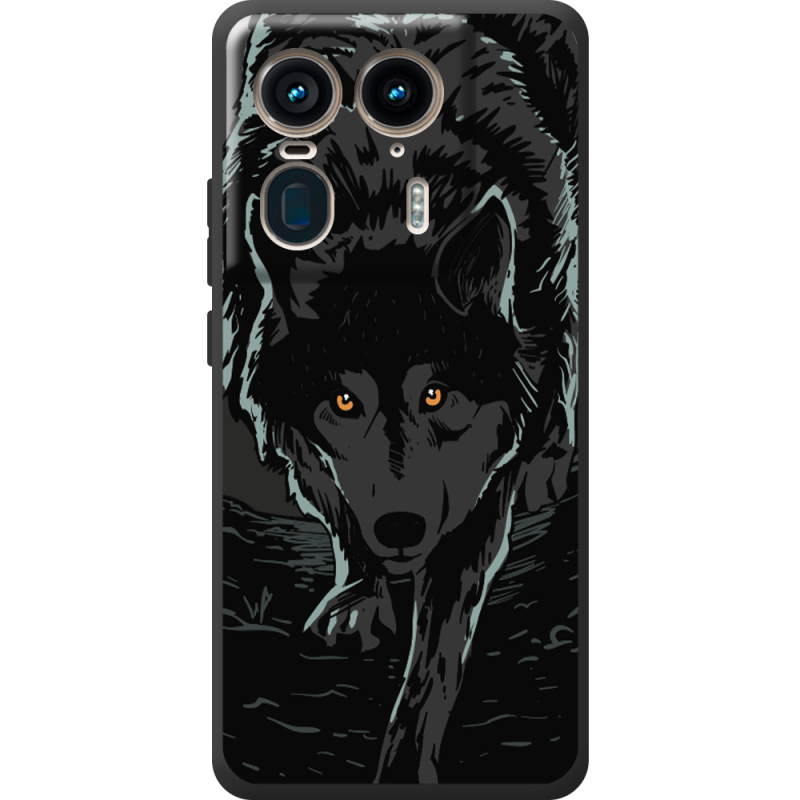 Черный чехол BoxFace Motorola Edge 50 Ultra Wolf