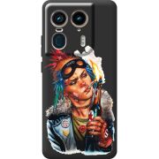 Черный чехол BoxFace Motorola Edge 50 Ultra Tanker Girl