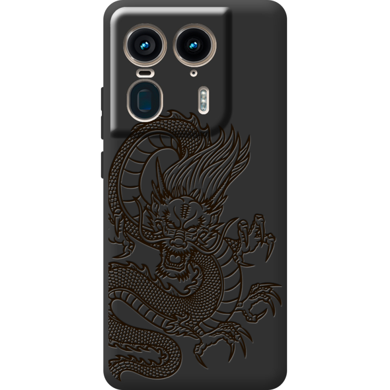 Черный чехол BoxFace Motorola Edge 50 Ultra Chinese Dragon