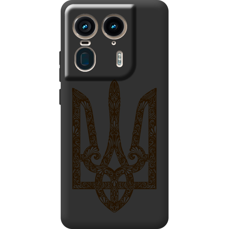 Черный чехол BoxFace Motorola Edge 50 Ultra Ukrainian Trident