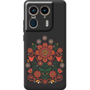 Черный чехол BoxFace Motorola Edge 50 Ultra Ukrainian Ornament