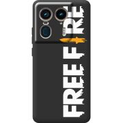 Черный чехол BoxFace Motorola Edge 50 Ultra Free Fire White Logo