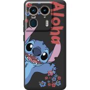 Черный чехол BoxFace Motorola Edge 50 Ultra Гавайський друг Stich