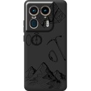 Черный чехол BoxFace Motorola Edge 50 Ultra Mountains