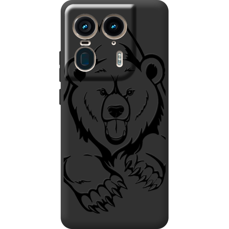 Черный чехол BoxFace Motorola Edge 50 Ultra Grizzly Bear