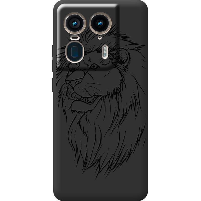 Черный чехол BoxFace Motorola Edge 50 Ultra Lion