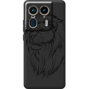 Черный чехол BoxFace Motorola Edge 50 Ultra Lion