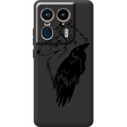 Черный чехол BoxFace Motorola Edge 50 Ultra Wolf and Raven