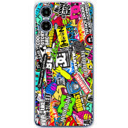 Чехол BoxFace Motorola G34 Multicolored Inscriptions