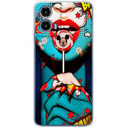 Чехол BoxFace Motorola G34 Girl Pop Art