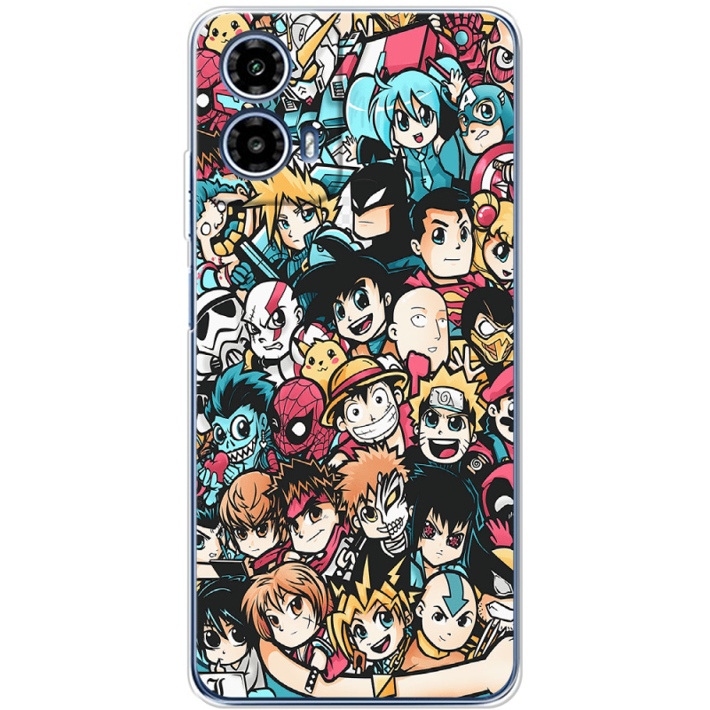 Чехол BoxFace Motorola G34 Anime Stickers