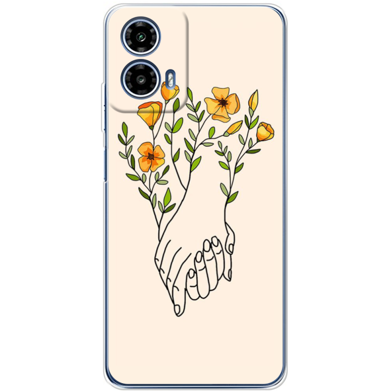 Чехол BoxFace Motorola G34 Flower Hands