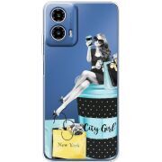 Прозрачный чехол BoxFace Motorola G34 City Girl