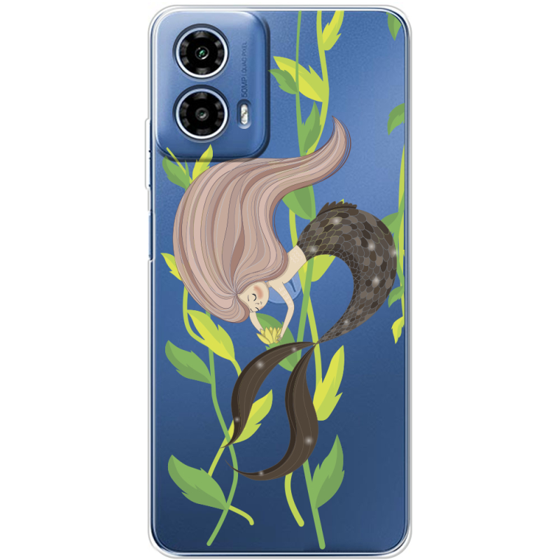 Прозрачный чехол BoxFace Motorola G34 Cute Mermaid