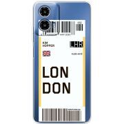 Прозрачный чехол BoxFace Motorola G34 Ticket London